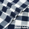 thumbnail image 6 of Kitchen Curtain Valance, Farmhouse Buffalo Check Valance Curtains for Windows, Cotton Blend Plaid Gingham Curtain Valance for Bathroom Rod Pocket Cafe Curtains, 54" Wx 15" L, Navy/White,One Panel, 6 of 7