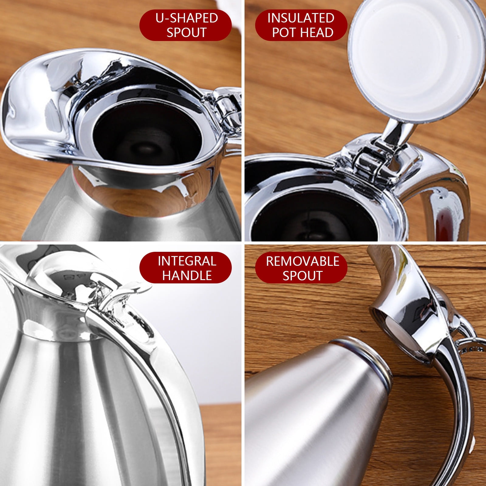 Stainless Steel Thermos, 1.5L, Coffee/Tea Bottle Insulated Keep Cold For Water And Coffee Drink Dispenser