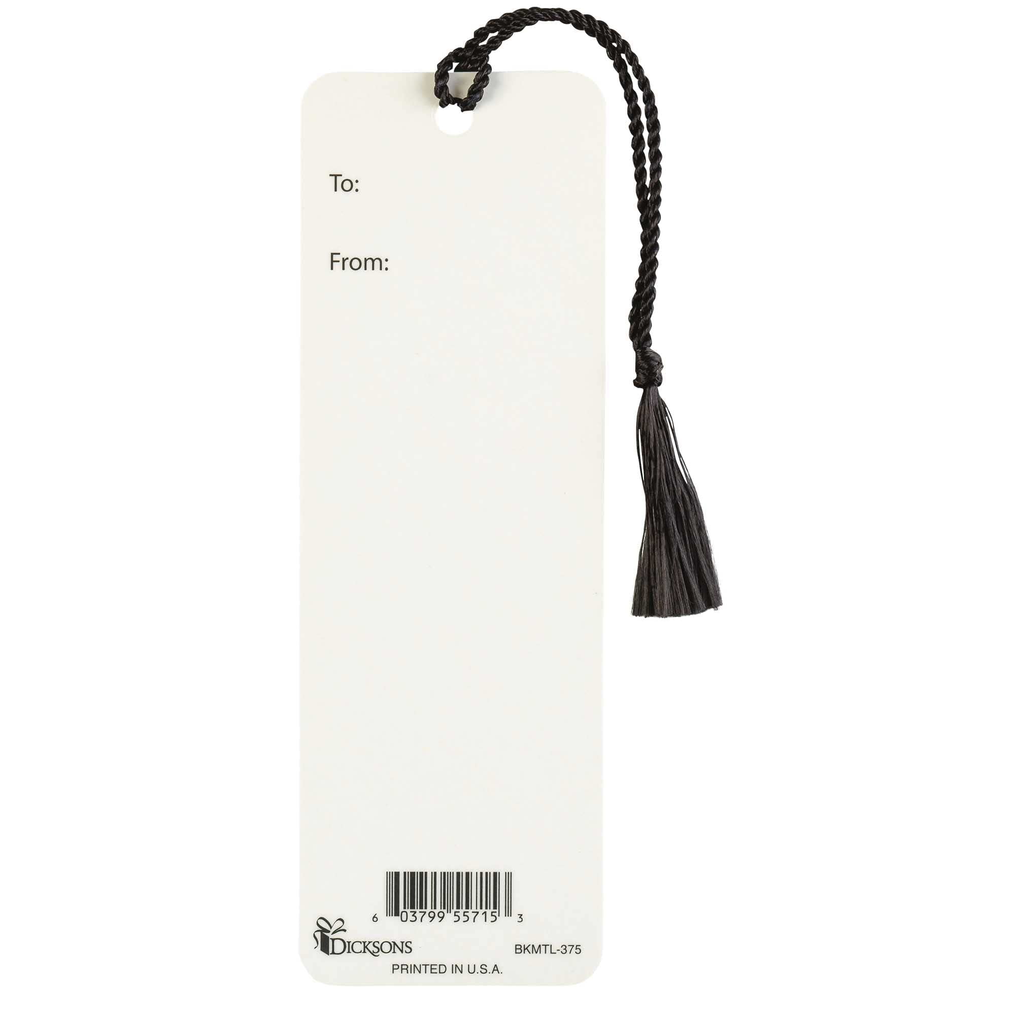 Dicksons More of Him Orange and Black 6 x 2 Inch Cardstock Keepsake Tassels Bookmarks Pack of 12