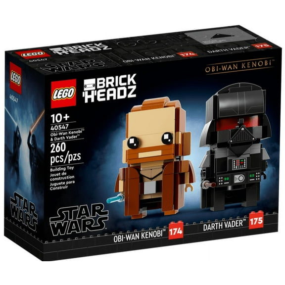 LEGO BrickHeadz: Star Wars - Obi-Wan Kenobi & Darth Vader - 260 Piece Building Kit [LEGO, #40547, Ages 10 ]