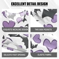 thumbnail image 4 of Bats Purple Hearts Pattern Summer Pajama Set Soft Cotton Short Sleeve Sleepwear 2PCS Pajama Sets Breathable Lounge Set Size 10Y, 4 of 7