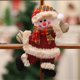thumbnail image 5 of Juegos de adornos para árboles de Navidad, muñecos de tela escocesa y felpa de Navidad de 4 piezas para decoración, Papá Noel/muñeco de nieve/alce/oso WD.WDQZL Hogar, 5 of 6