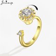 thumbnail image 1 of Multiple Style Anxiety Ring Fidget Spinner Rings for Women Star Moon Butterfly Flower Spinning Ring Rotate Freely Jewelry 2023 213, 1 of 6