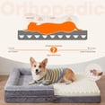 thumbnail image 4 of Orthopedic Dog Bed Large Waterproof Pet Sofa Bed Four-Sided Bolster Cushion Dog Couch with Removable Washable Cover,Gray, 4 of 10