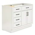 thumbnail image 4 of Ariel Hepburn 42 In. Right Offset Single Sink Base Cabinet In White, 4 of 10