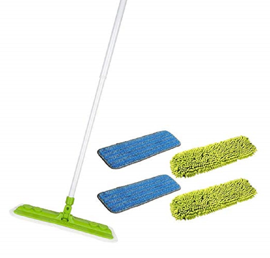 Starfiber Star Mop Kit with 2 Microfiber Chenille Pads 