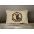 thumbnail image 4 of Affenpinscher Christmas Flowers Throw Pillow 12 in x 16 in, 4 of 4