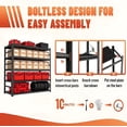 thumbnail image 6 of 82"H Black Metal Storage Shelving, 6-Tier Adjustable Heavy Duty Utility Shelf, 3600LBS Double Layer Panel Thickened Uprights Storage Rack for Home Kitchen Commercial Garage Pantry,40"W x 16"D, Black, 6 of 8