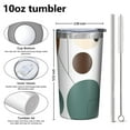 thumbnail image 4 of Geometric Shapes Pattern 10oz Tumblers Stainless Steel Tumbler with Lid and Straw,Vacuum Insulated Double Wall Travel Tumbler Cups with Cleaning Brush for Coffee, Tea, 4 of 4