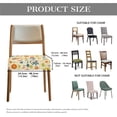 thumbnail image 6 of SEANATIVE Flowers Chair Seat Covers for Dining Room Yellow Chair Covers Set of 2 Kitchen Square Chair Seat Cushion Cover Stretchable Chair Slipcovers for Bar Banquet Chair Seat Protector, 6 of 7