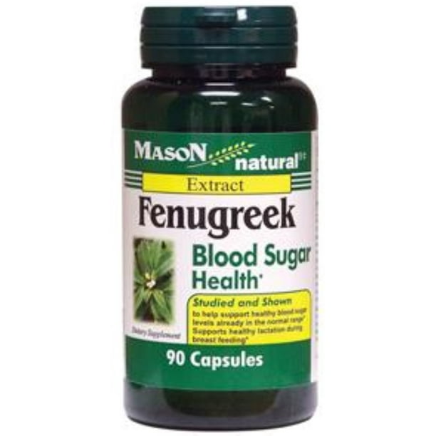 Mason Natural Fenugreek Blood Sugar Health Capsules, 90 Count Walmart