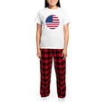 thumbnail image 4 of CafePress - USA American Flag - Women's Short Sleeve Print T-Shirt and Pants Light Cotton Pajama Set, 4 of 7