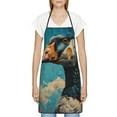 thumbnail image 3 of Pofeuu Blue Watercolor Duck Print Aprons with Pockets, Cute Aprons for Kitchen, Cooking, Server, Barber, Chef Apron, 3 of 7