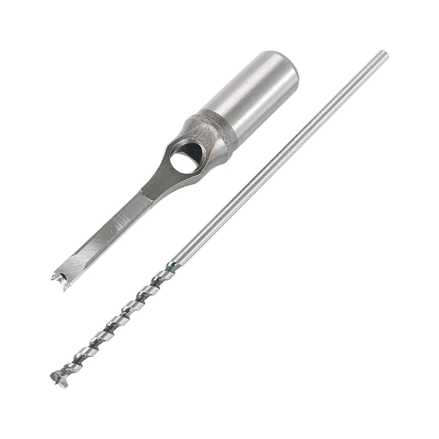 7Pcs Square Hole Drill Bit, HSS Square Hole Saw Mortise Chisel Drill Bit Tools 6/25, 1/4, 5/16, 3/8, 2/5, 1/2, 9/16 Inch for Mortising Machines Drill