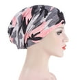 thumbnail image 3 of Herrnalise Women Print India Hat Muslim Ruffle Chemo Hat Beanie Wrap Cap, 3 of 6