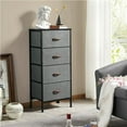 thumbnail image 3 of CSHPO 4 Drawer Fabric Dresser Storage Tower, Dresser Chest with Wood Top, Organizer Unit for Closets Bedroom Nursery Room Hallway, 3 of 6