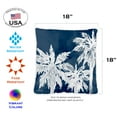 thumbnail image 2 of Toland Home Garden Set of 2 Navy Palms Summer Pillow Covers 18x18 Inch Beach Throw Pillows, 2 of 4