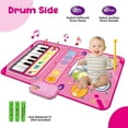 thumbnail image 5 of Style-Carry 1 Year Old Girl Toy, Piano Mat Baby Toys for 12 Months, 2 in 1 Toddler Music Mat with Keyboard & Drum, Early Educational Musical Toys, 2 Year Old Birthday Toy Gifts, 5 of 9