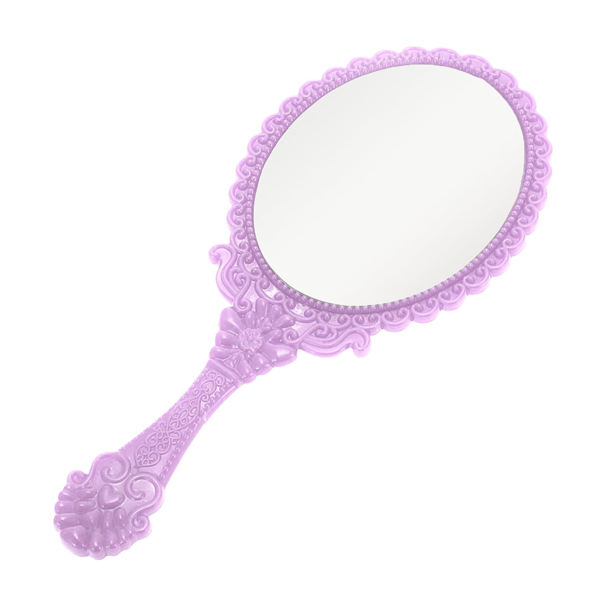 Unique Bargains 2pcs Delicate Handheld Mirror for Personal Grooming and Travel Purple