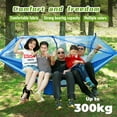 thumbnail image 2 of Zengest Camping Hammock with Mosquito/Bug Net, Outdoor Portable Parachute Nylon Hammock with Tree Straps, Lightweight Backyard Hammock Survival Travel Bed 260CMx 140CM(GreyGreen), 2 of 7
