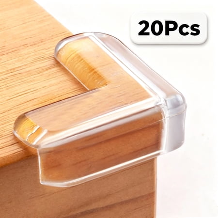 20pcs Clear Rubber Proofing Corner Protectors, Baby Safety Bumpers Sharp Edge Guards for Furniture and Tables