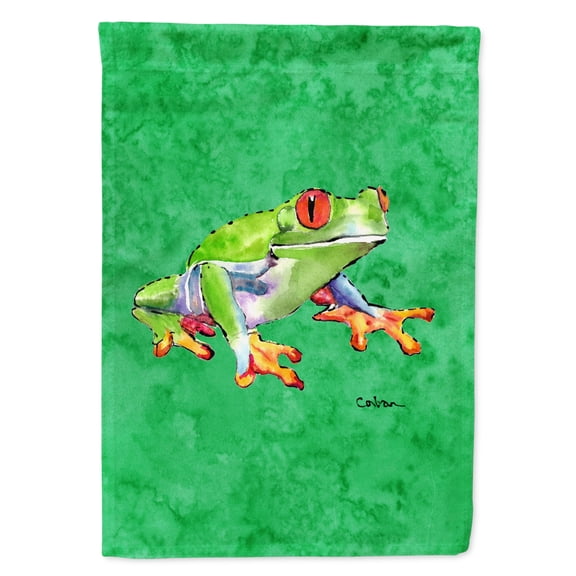 Carolines Treasures 8688-FLAG-PARENT Frog  Flag  multicolor