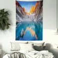 thumbnail image 3 of Colorful Tapestry, Reflection of Cliffs on Lake at Torres Del Paine National Park Image, Wall Hanging for Bedroom Living Room Dorm Decor, 60W X 80L Inches, Azure Blue Multicolor, by Ambesonne, 3 of 5