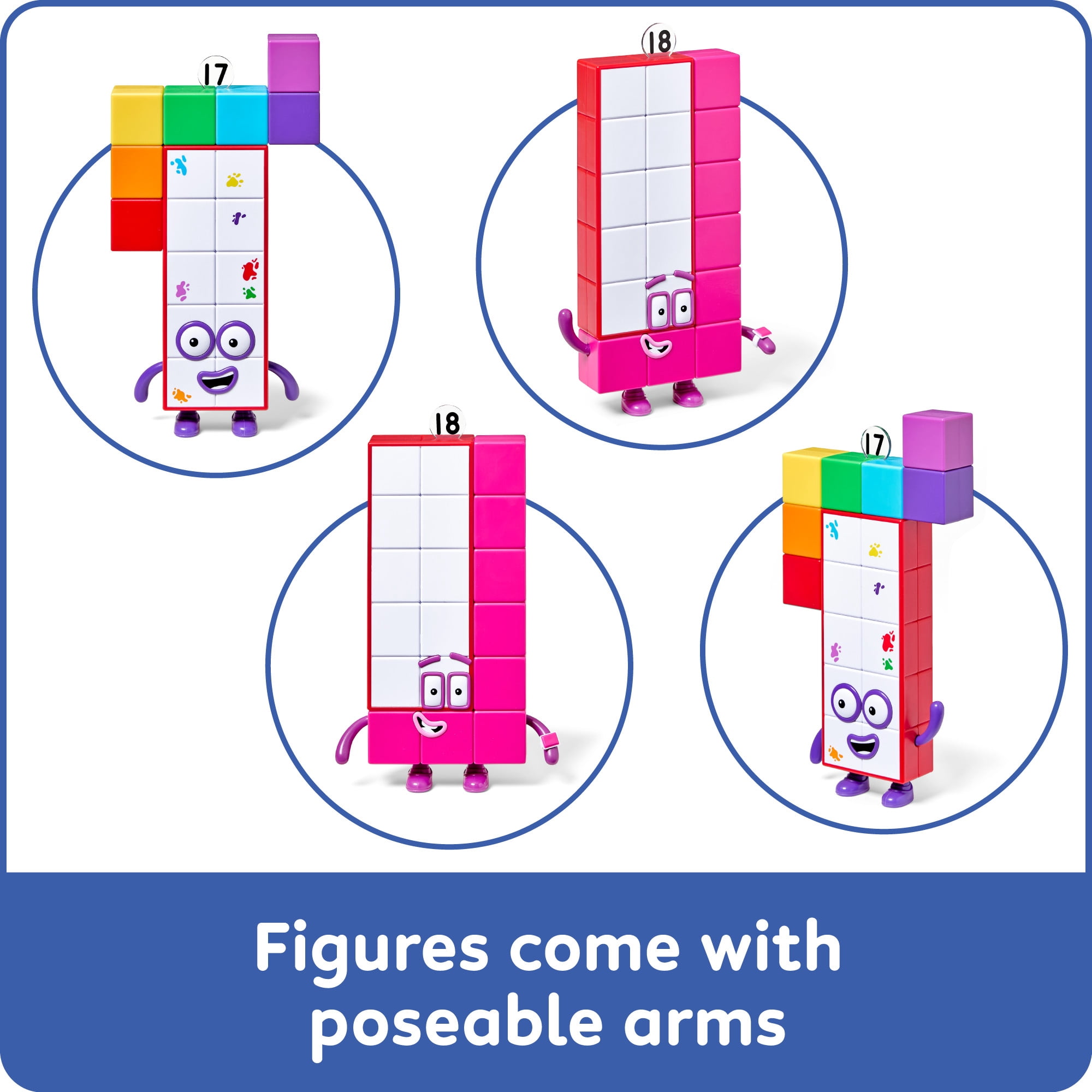 hand2mind Numberblocks Friends Seventeen and Eighteen Pack