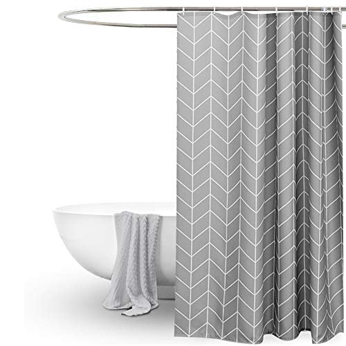 Eurcross Grey White Geometric Long Wide Shower Curtain 78 X Inches Water Repellency Decorative Fabric Gray Curtains For Bathroom Stalls And Bathtubs Machine Washable Com Eurcross Grey White Geometric Long Wide, Wide Shower Curtain