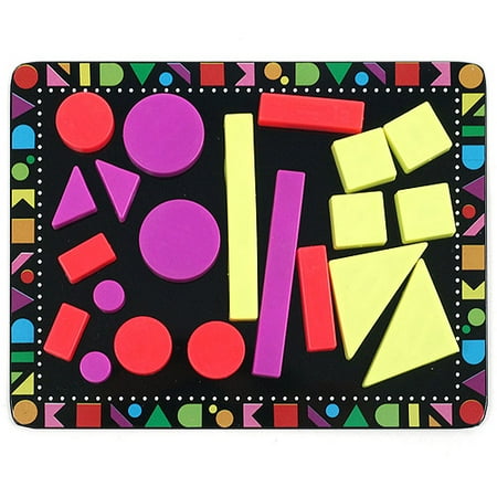 22 Piece Colorful Geometric Shaped Magnet Set With Board