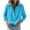 Sky Blue, variant on SDNall Women‘s V-Neck Button Down Shirt, Long Sleeve Stretchy Casual Top with 5% Spandex
