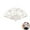 White, variant on Portable Lace Folding Fan,QZS Embroidered Flower Bridal Hand Fan for Costume,Chinese Vintage Fan for Wedding,Dancing,Tea Party,White,1Pack
