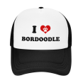 thumbnail image 2 of I Heart Bordoodle Dog Love Pets Funny Trucker Hat Baseball Cap Unisex, 2 of 5