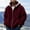 Wine, variant on ZZwxWA Mens Fuzzy Sherpa Jacket Fleece Long Sleeve Full-Zip Hooded Shirt Casual Warm Winter Jacket Coats Outdoor Fashion Online Shopping