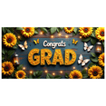 thumbnail image 6 of LUUFILx Congrats Grad Banner Sunflower Decor Backdrop Graduation Party Decoration Background Props Indoor Outdoor Celebration Removable Easy Setup, 6 of 9