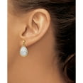 thumbnail image 3 of 14K Two-Tone Jbsp's Polished D/C Teardrop Post Dangle Earrings (21.31 X 14.98) Made In Italy le2085, 3 of 5