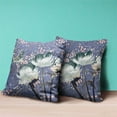 thumbnail image 3 of 20" Three Roses with Butterfly Suede Zippered Pillow with Insert - Green Gray, 3 of 9