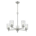 thumbnail image 4 of Millennium Lighting  Ashli 3 Light Chandelier with Clear Honeycomb Glass Shades 5 Light - Brushed Nickel, 4 of 5