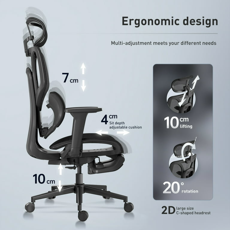 Newtral Ergonomic Desk Chair with Fully Adaptive Lumbar Support - Home and  Ofiice Chair for Back Pain with 3D Flip-up Armrest, Adjustable Headrest