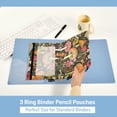 thumbnail image 3 of FORMRS 2 Pack Pencil Pouch for 3 Ring Binder with Clear Window Zipper Case, Colorful Mushroom, 3 of 6