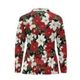 thumbnail image 5 of Yuyamidu Poinsettia Tennis Tops for Women Long Sleeve Golf Shirts Breathable Athletic Shirt Slim Fit Christmas Activewear Size XS, 5 of 8