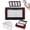 Red, variant on 5-Pack QB Wristbands Youth Adult, Black/Red Coach Play Bands with 3 Slots for Football, Rugby,Baseball & Basketball