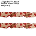 thumbnail image 2 of Red Heart Burlap Ribbon, 1 Meter, Wired Edge for Gift Wrapping, Diy Crafts, Bows, Wreaths, and Romantic Decor, 2 of 7
