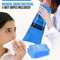 thumbnail image 2 of Vomit Bags, Puke Bags, Disposable Vomit Bags, Emesis Bags - 40 Vomit Bags & 40 Wet Wipes for Mouth - for Nausea Motion Sickness Car Pregnancy - Leak Proof & Convenient for Travel, 2 of 8