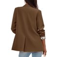 thumbnail image 4 of Blazer PRETTYGARDEN Mujer Frente Abierto Forro Leopardo Marrón M, 4 of 5