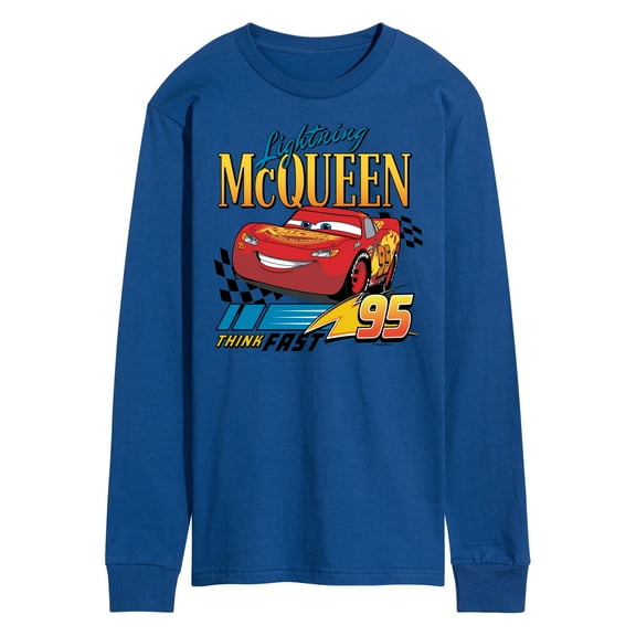 Disney's Cars - Lightning McQueen Think Fast - Men's Long Sleeve T-Shirt