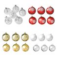 thumbnail image 2 of Wosthever 6 Piezas Colgantes de Navidad Bolas de Decoración Colgantes de Árbol de Navidad Adornos Banquete de Boda Decoraciones Hotel 8 cm Kits de decoración para fiestas No.04, 2 of 6