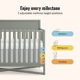 thumbnail image 6 of Dream On Me Owen 5-in-1 Convertible Crib, Greenguard Gold & JPMA Certified, Converts from Baby Crib to Toddler Bed, Kids Bed and Full Size Bed, Sea Grass, 6 of 8