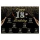 thumbnail image 1 of Telón de fondo Cubierta de fondo de cumpleaños rectangular de tela reutilizable exquisita para fiesta Jikaix, 1 of 5