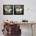 thumbnail image 3 of Stupell Industries Twin Swans with Reflections Animals Painting Black Floater Framed Canvas Art Print Wall Art, 18 x 18, Set of 2, 3 of 10